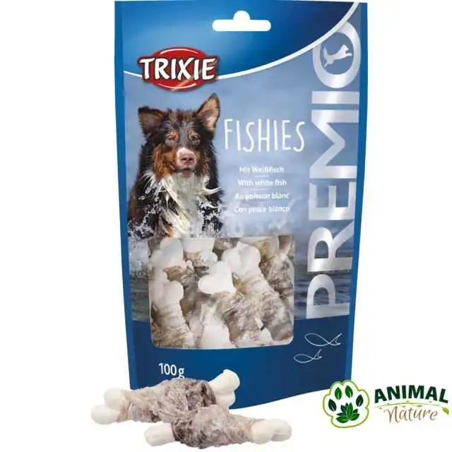 Fishies koskice sa belom ribom poslastice za pse Trixie