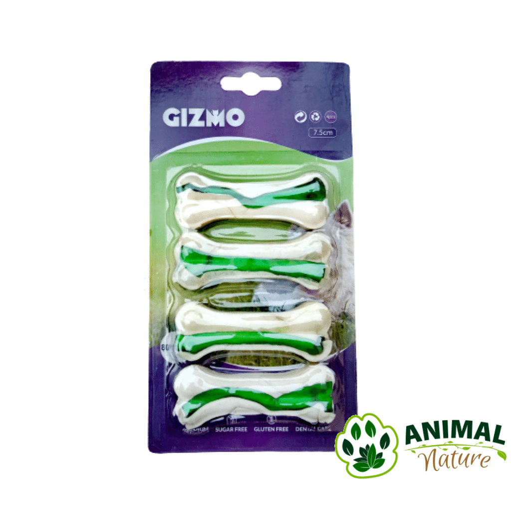 GIZMO dvobojna presovana koska poslastice za pse za žvakanje 4kom / 7,5cm