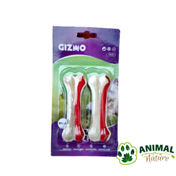 GIZMO dvobojna presovana koska poslastice za pse za žvakanje 2kom / 10cm