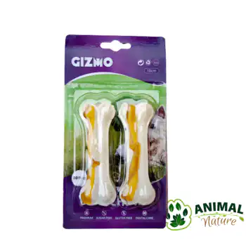 GIZMO dvobojna presovana koska poslastice za pse za žvakanje 2kom