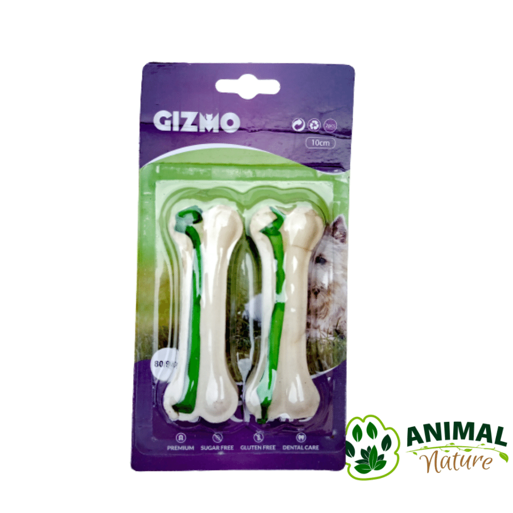 GIZMO dvobojna presovana koska poslastice za pse za žvakanje 2kom / 10cm