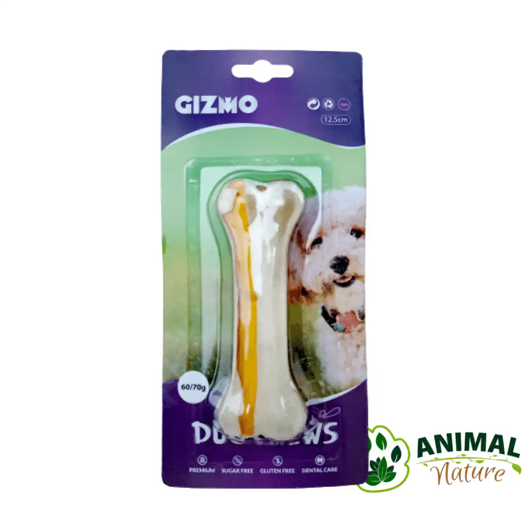 GIZMO dvobojna presovana koska poslastice za pse za žvakanje 1kom / 12,5cm
