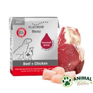 Platinum vlažna hrana za pse u konzervi sa govedinom i piletinom - Animal Nature