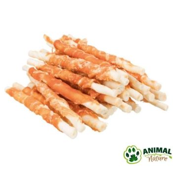 Kožni štapići obmotani piletinom poslastice za pse 12cm Trixie - Animal Nature