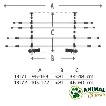 Zaštitna ogradica za pse za gepek za manje automobile