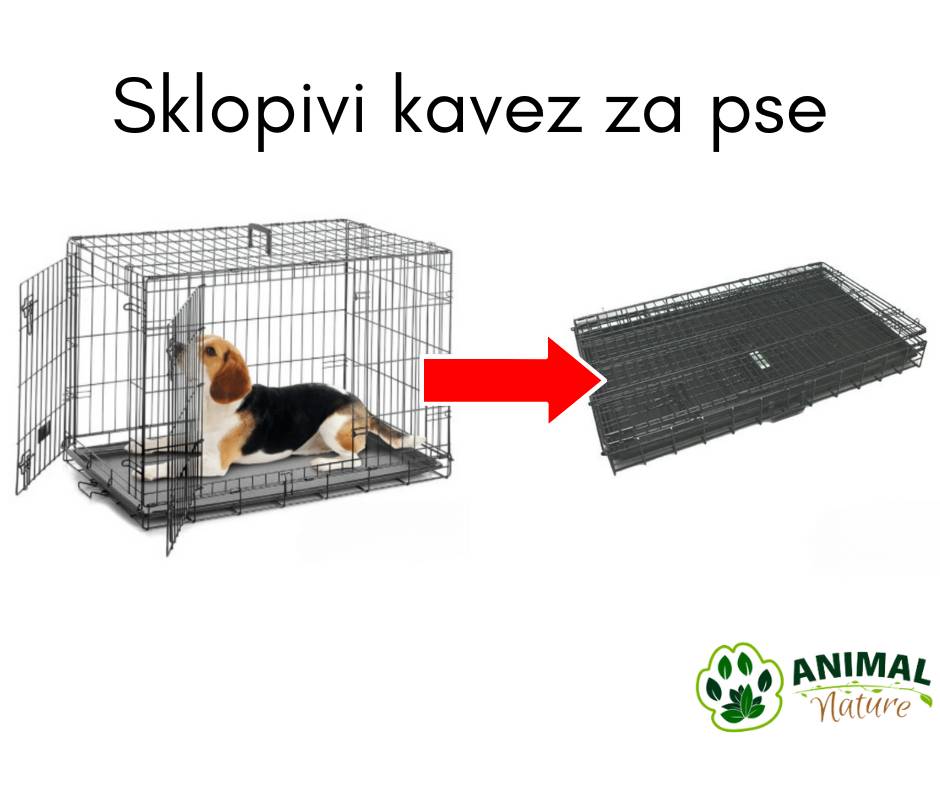 Sklopivi kavezi za pse, sklapaju se jednostavno, za svega nekoliko sekundi. Stede prostor prilikom odlaganja.